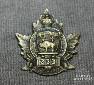 Ww1 Cef 233rd Battalion (canadien Français) Collar Badge (17485)