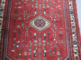 Vintage Persian Hand Knotted Wool Abadeh Shiraz Tribal Rug 5 ' x 3 ' - 2 3