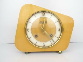 German Kieninger Vintage Mantel Clock Shelf 8 Day Retro (kienzle Junghans Era)