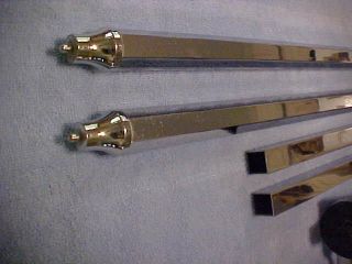 Vintage Bathroom Sink Chrome Legs w/ Towel Bars Art Deco Mid Century 1940 ' s 7