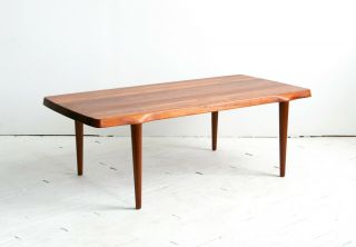 Solid Teak Wood Coffee Table By John Boné Bone For Mikael Laursen,  Danish Modern