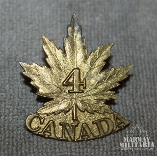 Ww1 Cef 4th Battalion (central Ontario) Cap Badge (17469)