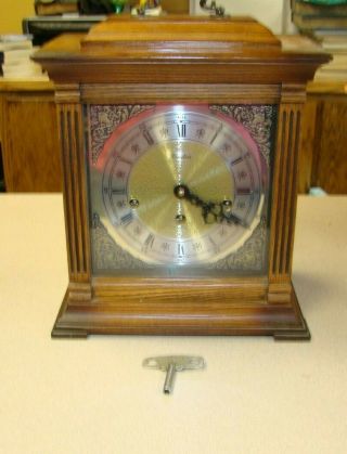 Vintage Mantel Clock - West Germany Two Jewels Franz Hermle 1050 - 020