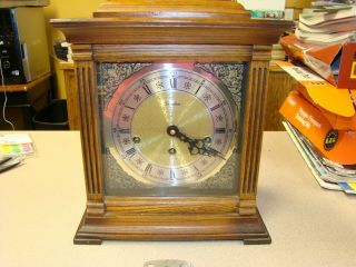 Vintage Mantel Clock - West Germany Two Jewels Franz Hermle 1050 - 020 2