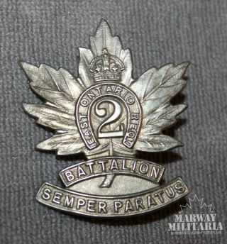 Ww1 Cef 2nd Battalion (eastern Ontario) Cap Badge (17468)