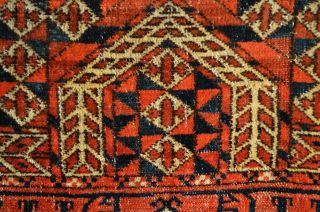 ANTIQUE TURKOMAN TURKMEN ENSI Hatchli PRAYER RUG CENTRAL ASIA 5