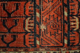 ANTIQUE TURKOMAN TURKMEN ENSI Hatchli PRAYER RUG CENTRAL ASIA 6