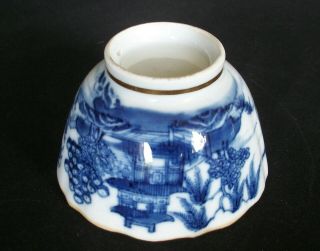 PERFECT CHINESE 18th C QIANLONG BLUE AND WHITE PAGODA BRIDGE TEA BOWL CUP VASE 2 11