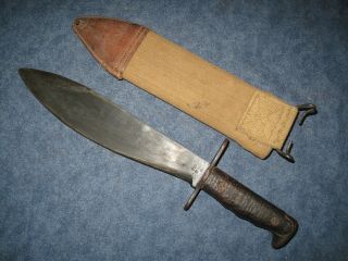 Us Ww1 Bolo Knife Plumb St Louis 1918 With Brauer Bros Scabbard 1918