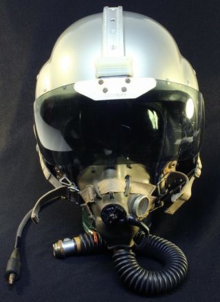 Raf 50s - 60s Aircraft Pilot Flight Helmet & Oxygen Mask Set