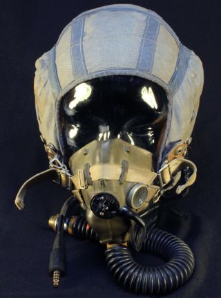 RAF 50s - 60s Aircraft Pilot Flight Helmet & Oxygen Mask set 5