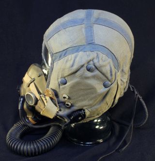 RAF 50s - 60s Aircraft Pilot Flight Helmet & Oxygen Mask set 7