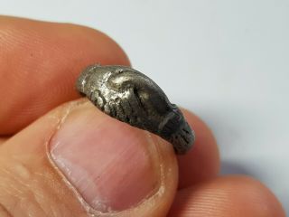 Late Roman or Medieval Silver Marriage Ring - Clasped Hands 2