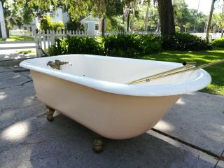 Antique Victorian 1914 Claw Foot Bathtub To Pick Up In Daytona Beach,  Florida