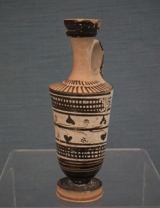 Authentic Ancient 5th Century B.  C.  Greek Athenian Terracotta Pottery Lekythos