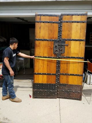 1700s vintage oak Doors old heavy wood doors 85long 2 25in wide doors 10