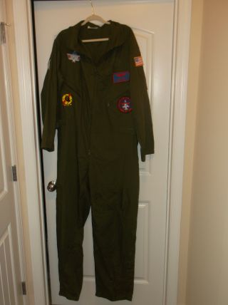Flight Suit 4x In Great Shape,  (great Costume For Top Gun Movie)