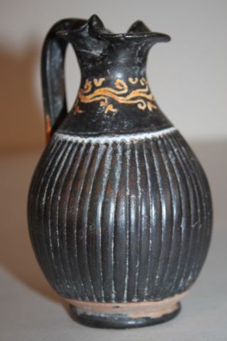 Quality Ancient Greek Gnathian Pottery Trefoil Lip Olpe 4th Century Bc