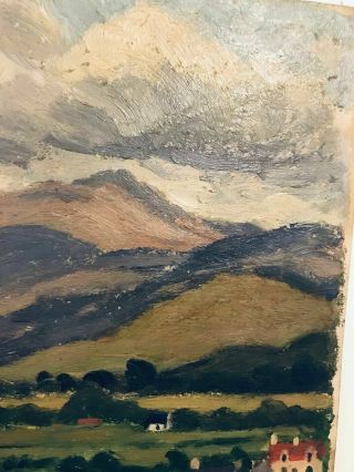 Winston Churchill vintage landscape oil painting hand signed No Print 7