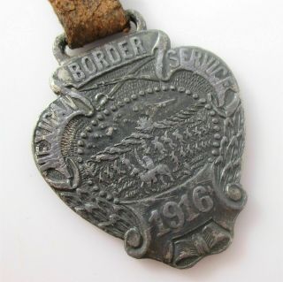 1916 H.  J.  Marston Mexican Border Service Watch Fob Medal Vintage 37.  2g LOOK LOOK 2