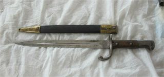 Brazil German M1908 Bayo Quillon Knife Sword By Mauser W.  K & Cie Solingen