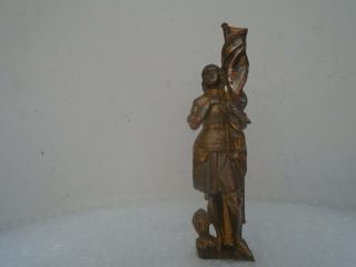 Interesting French Joan Of Arc Metal Figure Signed Pierson Vaucouleurs 1886