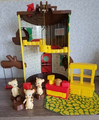 Vintage Remco Elly & (and) Andy Baby Mouse House Twins Treehouse Playhouse 1967