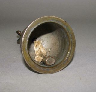 Antique Tibetan Buddhist Bronze Bell,  19C,  Characters,  Patina 8