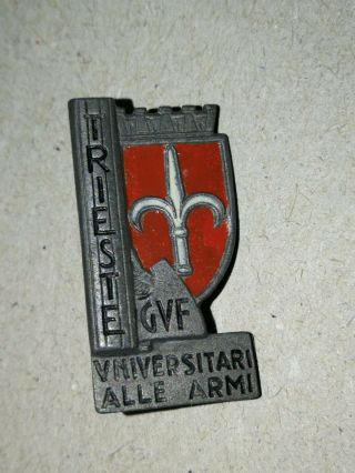 Italian Fascist Trieste Guf Universitari Alle Armi Distintivo Badge Ww2 Fascismo