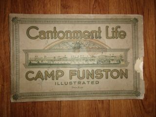 1918 Wwi Cantonment Life/camp Funston Unit History Spanish Flu Epidemic