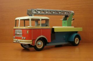 Vintage Wind - Up Tin Toy Truck With A Key  Ites  Czechoslovakia.