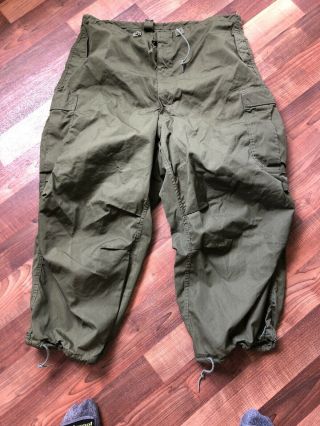 Vintage Us Military Trousers,  Shell Field M - 1951 Olive Green,  Large