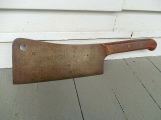 Antique F.  Dick No.  98 Carbon Steel Butcher Meat Cleaver Made In Germany