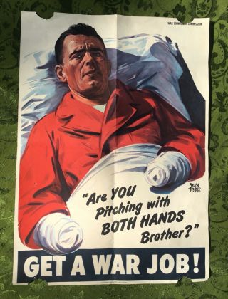 1945 Large World War Ii Propaganda Poster Adolph Treidler Rare