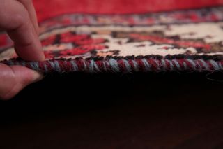 Antique Geometric RED Qashqai Persian Tribal Oriental Hand - made Wool Rug 5 ' x9 ' 10