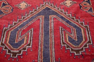Antique Geometric RED Qashqai Persian Tribal Oriental Hand - made Wool Rug 5 ' x9 ' 8