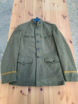 Wwi U.  S.  Military Officers Uniform Jacket Ww1 Wool Coat 36 L
