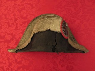 French Mid 19th Century Officer Bicorn Chapeau Hat