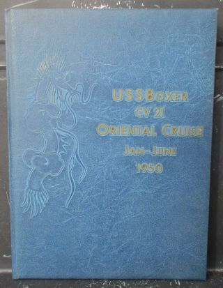 1950 Uss Boxer Cv - 21 Oriental Cruise Book & Neptunes Subpoena