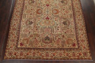 Antique Geometric Gold - Washed Color Persian Oriental Hand - Knotted Area Rug 10x13 5