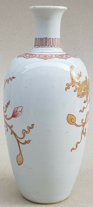 KANGXI 1662 - 1722 VERY RARE AND FINE QING CHINESE SCHOLAR ' S PORCELAIN VASE 3