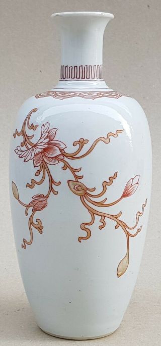 KANGXI 1662 - 1722 VERY RARE AND FINE QING CHINESE SCHOLAR ' S PORCELAIN VASE 6