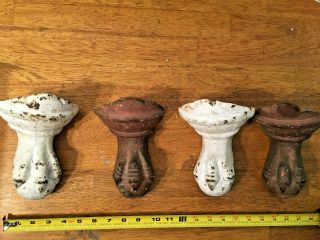 Antique Vintage Cast Iron Claw Foot Bathtub Tub Feet Legs Eagle Ball