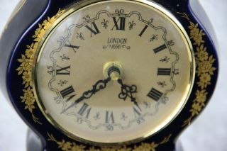 French Limoges porcelain mantel clock romantic victorian scene 1960s 3