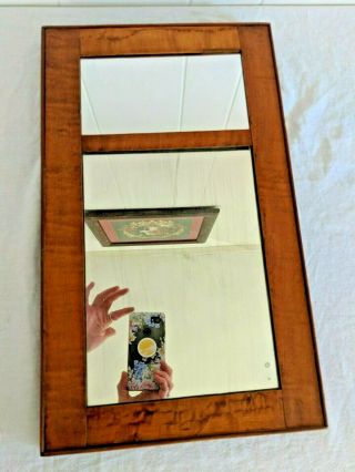 Gorgeous Antique Tiger Maple Framed Mirror Measures 19 1/2 