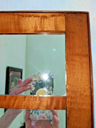 Gorgeous Antique Tiger Maple Framed Mirror Measures 19 1/2 