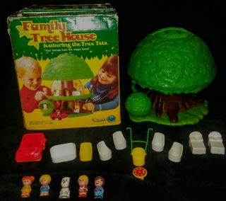 Vintage Kenner General Mills 1975 TREE TOTS FAMILY TREEHOUSE Set COMPLETE,  BOX 12