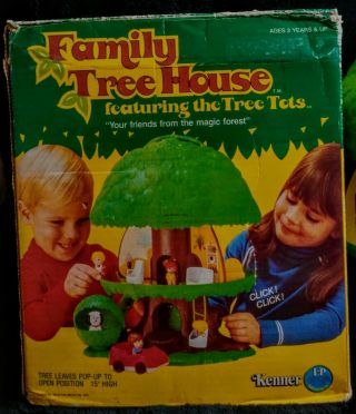 Vintage Kenner General Mills 1975 TREE TOTS FAMILY TREEHOUSE Set COMPLETE,  BOX 3