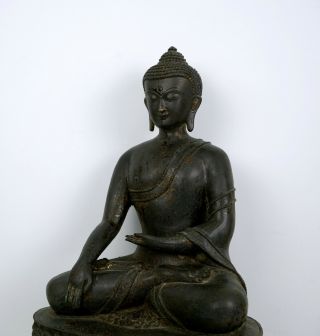 A Large Bronze Figure of Seated Shakyamuni 4