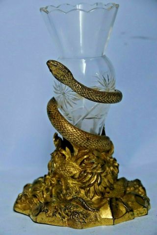 Fine Quality Early Gilt Bronze Snake Stand Epergne 1849 - Very Rare - L@@k